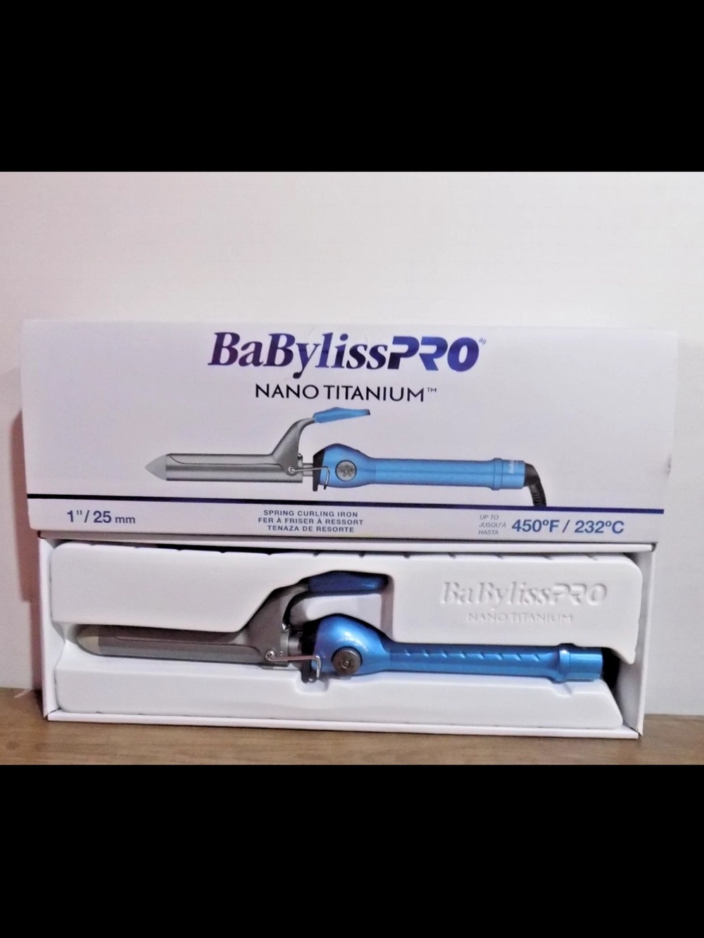 Babyliss Pro 1” Nano Titanium Curling Iron NIB!